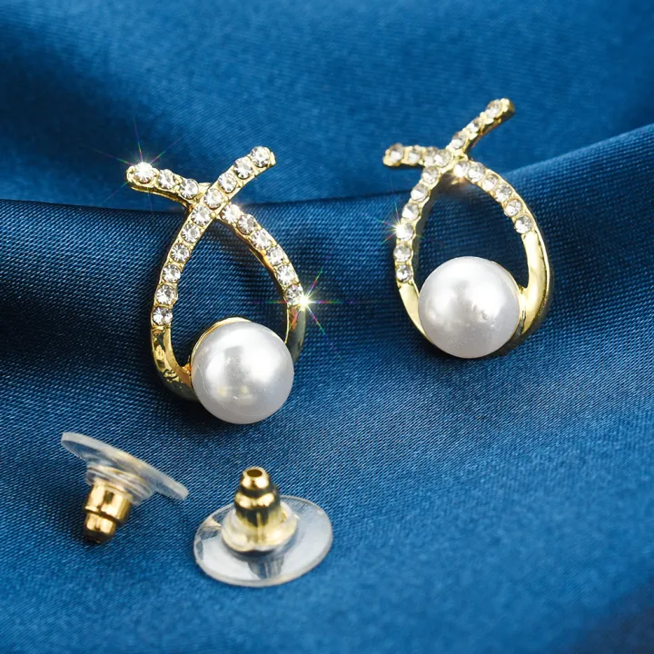 1Pair%20French%20Cross%20Pearl%20Earrings%20Gentle%20Temperament%20Delicate%20Ear%20Studs%20Girls%20Fashion%20Party%20Jewelry%20-%20Image%208