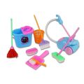 9pcs/set Mini Play Mop Broom Toys Cute Toddler Kids Cleaning Sweeping Tools Kit Clean Boys Girls Fun Educational Kid Toy. 
