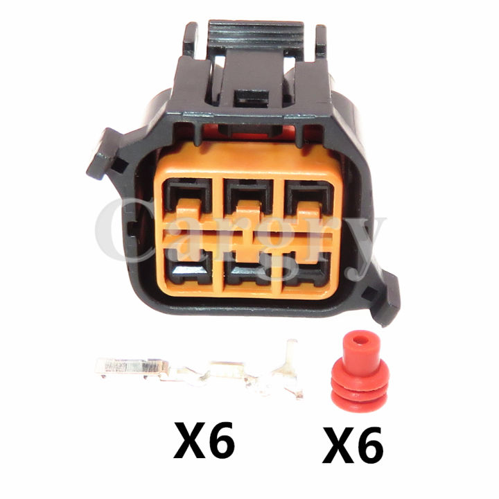 1%20Set%206p%20Hp066-06021%20Automobile%20Headlight%20Wire%20Cable%20Connector%20Car%20Starter%20Waterproof%20Plastic%20Housing%20Socket%20For%20Hyundai%20Kia%20-%20Image%202
