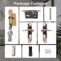 Indoor Household Door Handle for Home with Security Lock Key Set Aluminum Alloy. 