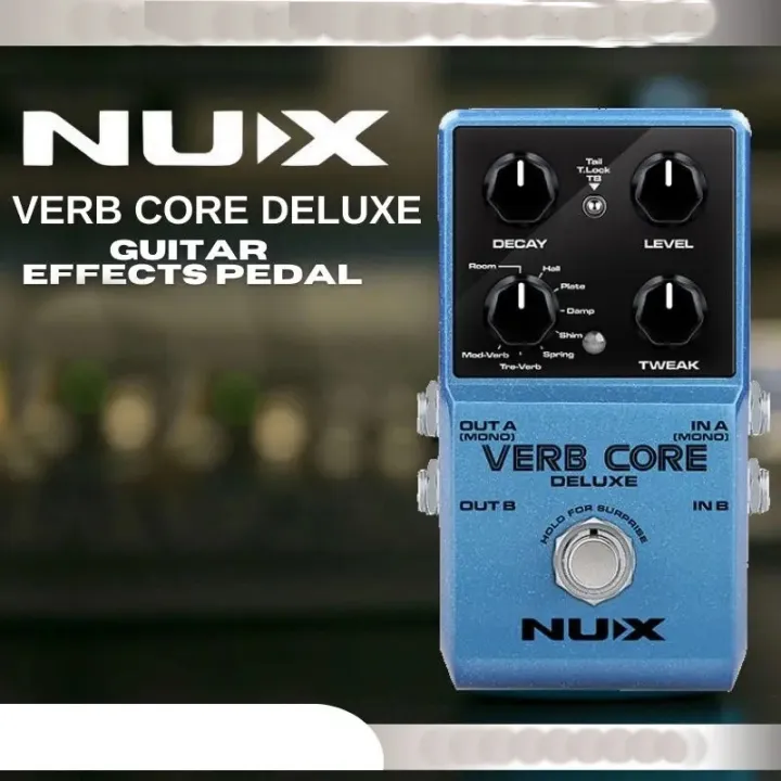 Novax Expression Reverb NUX Verb Core Deluxe Multi Reverb Guitar Pedal, 8 Reverb Types in a ...