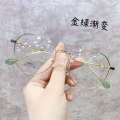 New anti-blue radiation glasses anti-fatigue myopia frame female Korean version of tide glasses. 