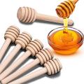 1/5/10/20PCS 8CM Mini Wooden Honey Dipper High Quality Honey Stir Bar Mixing Handle Jar Spoon Kitchen Tools. 