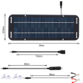 12V 30W Solar Battery Panel Battery Charger Maintainer For Car Motorcycle Tractor Boat RV. 