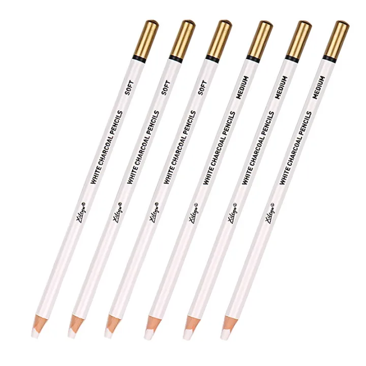 6Pcs%20White%20Charcoal%20Pencil%20Drawing%20Set%20Soft%20&%20Medium%20Sketching%20Pencil%20Art%20Supply%20-%20Image%204