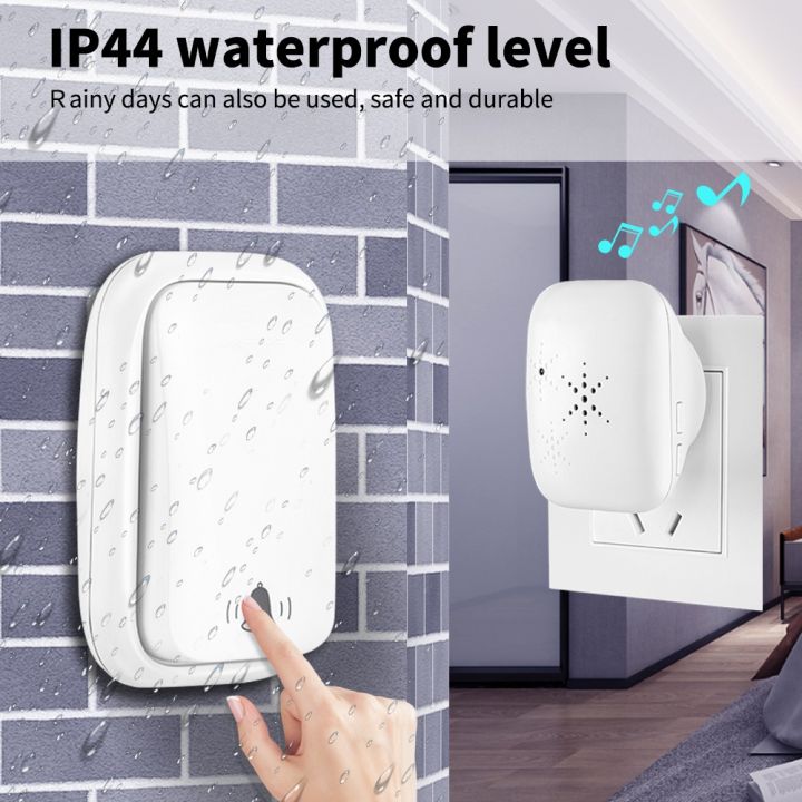Wireless%20Doorbell%20smart%20Self%20Powered%20Waterproof%20Wireless%20Doorbell%20No%20Battery%20Required%20-%2038%20tunes%20-%204%20volume%20level%20door%20bell%20-%20Image%203