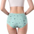 Girls Children Low-rise Physiological Period Leak Proof Menstrual Panties Floral Printing Cotton Underwear Breifs for Teenagers. 