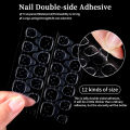 【ALLGOOD】 1pc Transparent Double Sided False Nail Art Adhesive Tape Glue Sticker Nail Extension Stick Tools DIY Tips. 