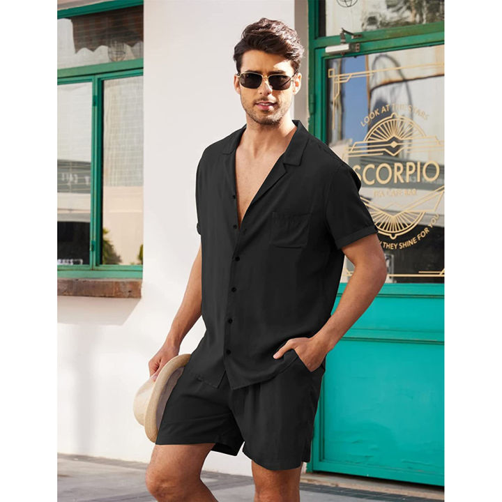 Men%20Linen%20Shirt%20Shorts%20Set%20Summer%20Loose%20Casual%20Short%20Sleeve%20Lapel%20Cardigan%20Tops%20Shorts%20Suit%20-%20Image%208