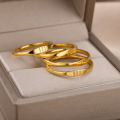 【Aingo】Simple Number Ring Men and Women Stainless Steel Ring 111 999 Angel Number Ring. 