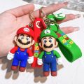 【hot】 Super Mario Series Keychain Mario Bros Luigi Toad Yoshi Bowser Action Figure Model PVC Decorations Cartoon Doll Pendant Toys Gif. 