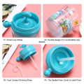 【32178cc8】250ml Portable Children's Cups Whale water spray cup summer plastic straw water cup drop resistant kettle. 