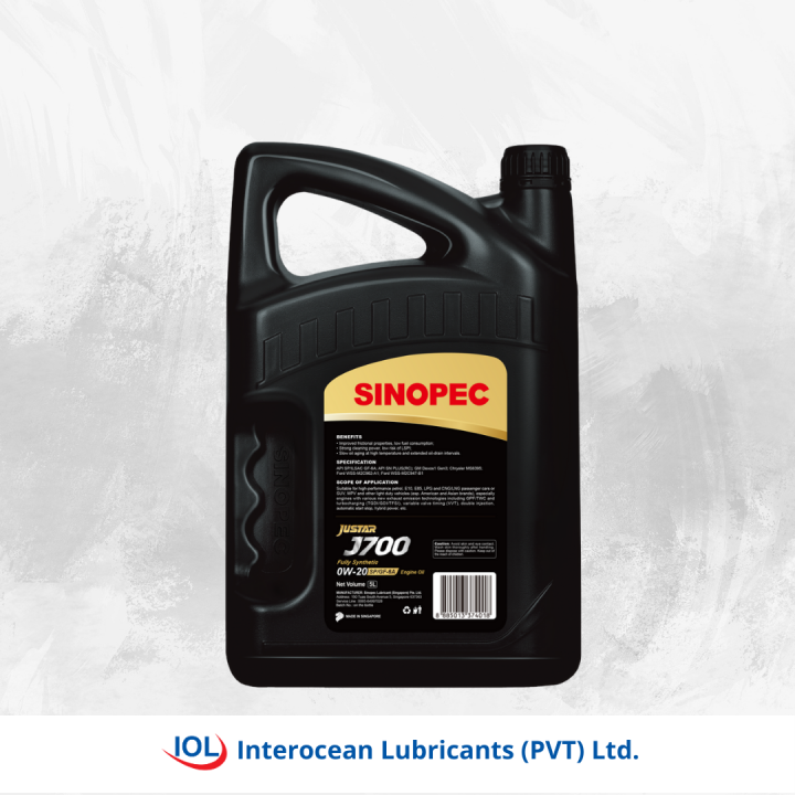 SINOPEC%20JUSTAR%20J700%20SP%20GF-6A%200W-20%20Petrol%20Engine%20Oil%20-%20Image%202