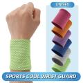 FG 1PC Summer Ice Cooling Wrist Sweatband Tennis Sport Wristband Volleyball Gym Wrist Brace Support Sweat Band Towel Wrist Protect #449968. 