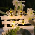 2/3M Bee Shaped LED String Lights Honeybee Flexible Cute Animal Atmosphere Lamp Portable Waterproof Fairy Light Christmas Garlands. 