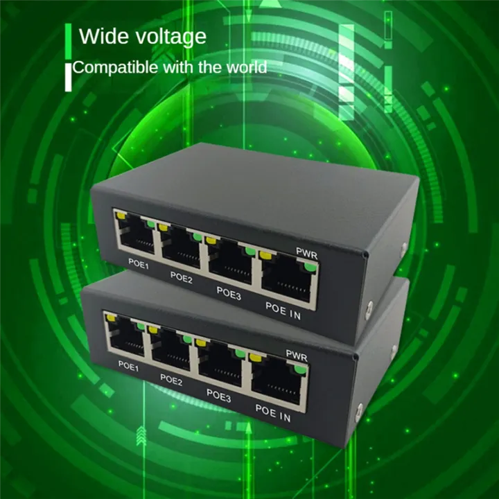 1%20PCS%204%20Port%20Gigabit%20POE%20Extender%20100/1000M%20Network%20Switch%20Extender%20Black%20Metal%20for%20PoE%20Switch%20NVR%20IP%20Camera%20AP%20-%20Image%205
