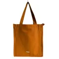 Heavy Duty Brown Eco Friendly Large Canvas Tote Bag with Zipper - 14.5 inches (L) * 3 inches (W) * 16 inches (H) - Holds up to 15kg. 