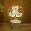 3D Night Light Decoration Bedroom LED Light Bedroom Deco Christmas Decoration Fancy Lighting Led Room Light Valentine's Day. 