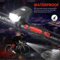 Bike Bicycle Light USB LED Rechargeable Set MTB Road Front Back Headlight Lamp USB LED Rechargeable Bike Bicycle Light Set MTB Road Bike Front Back Headlight Lamp Flashlight Cycling Light Cycling Accessories. 
