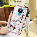 Fashion Design ring Phone Case For Nokia 1.4 Anti-knock Lanyard Wristband Silicone Anti-dust Shockproof Cute Cartoon. 