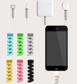 Silicone Spiral Data Cable Protector Universal USB Charger Saver Cover for Cable and Wire Protection, 6 Colors Available. 