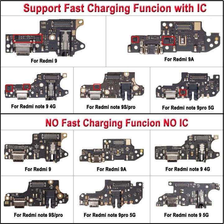 1pcs Dock Charging Connector Flex Cable For Xiaomi Redmi 8 8A 9 9A note 8 8T 9 9s pro 5G USB Charger With Mirophone Repair Part