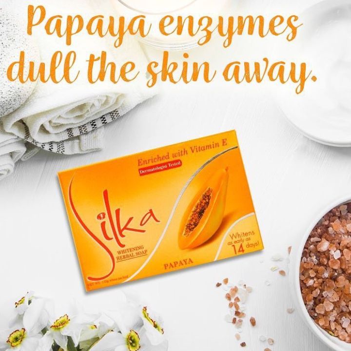 Silka%20Whitening%20100%25%20Original%20Herbal%20Soap%20Orange%20Papaya%20Enzyme%20Enriched%20with%20Vitamin%20E%20135g%20-%20Image%203