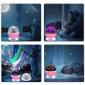 Romantic Sky Star Master Baby Sleep Lighting USB Night Projector Lamp with USB 9 Colour 4 LED Rotation (Multicolour). 