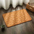 Bath Mat Cobblestone Bathroom Rugs Water Absorbent Bath Mats for Bathroom Machine Washable Bath Rugs(40X60cm,Khaki). 