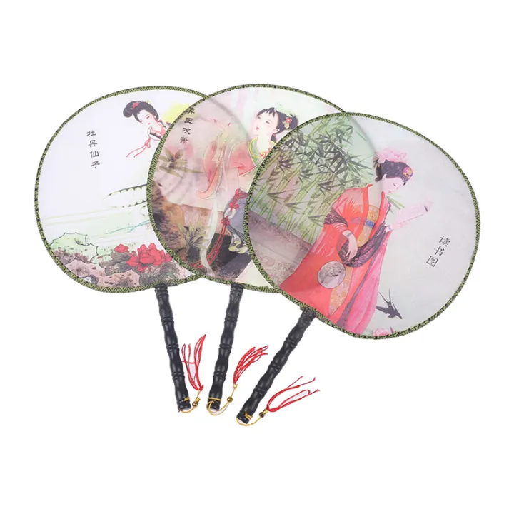 Round%20Hand%20Fan%20Chinese%20Style%20Vintage%20Printing%20Silk%20Fan%20Wedding%20Dance%20Accessory%20-%20Image%204