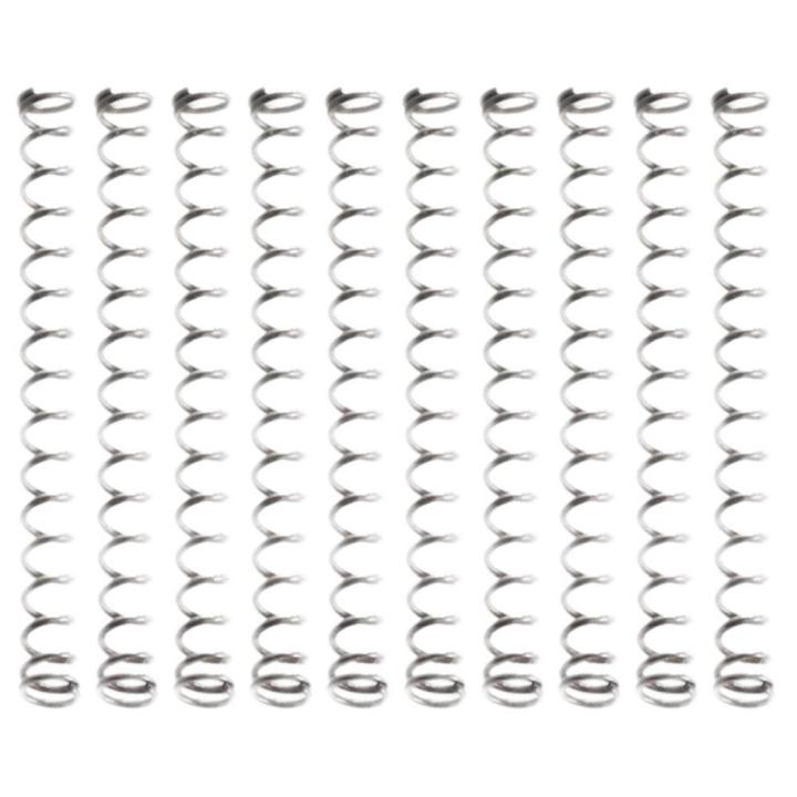 10Pcs Durable Stainless Steel Compression Spring 20mm Free Length 0.3mm Wire Dia Spring Steel Coil 2mm OD Silver Tone Telescopic Spring Home Projects