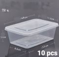 Plastic Food Container Microwave Safe (750ml) 10 Boxes. 