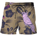 Summer New Swim Beach Shorts Men 3d Parrot Print Quick-drying Fashion Cool Sports Shorts Men'clothing Dropshipping Pants Teen. 