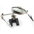 Helping Third Hand Tool Soldering Stand With Welding Magnifying Glass 2 Alligator Clips 360 Degree Rotating Adjustable. 