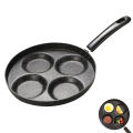 4-Cup Egg Frying Pan Non Stick Egg Cooker Pan 4-Cup Omelette Pan Round Burger Pancake Pan Aluminium Alloy Egg Pan Cookware for Gas Stove. 