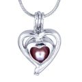 【CW】 Mussel Gift Oyster Pearls Pendant Necklace with Cage Locket. 