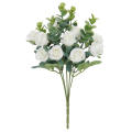 Faux Eucalyptus Artificial Flower Bouquet Lifelike Home Decor 10-Head Silk Rose Arrangement Silk Texture Peony Bouquet  Peony Decor for Wedding Decor Home Decoration Party Enrichment Vase Filling Gift. 