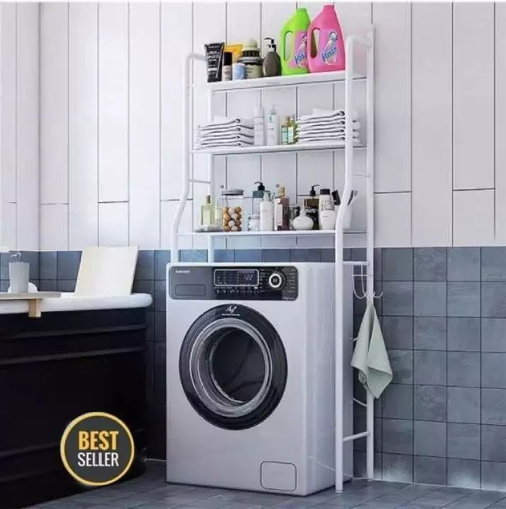Storage%20Rack%20Shelf%20Over%20Washing%20Machine%20Adjustable%20Standing%20Organizer%203%20Tier%20Non%20Slip/Over%20The%20Toilet%20Rack%20Space%20Organizer%20-%20Image%205