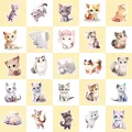20/40pcs Cat Stickers Cute Pussy Cats Stickers for Laptop Scrapbook Journal Kids Girls Boys Stickers. 