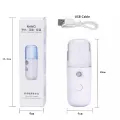 Nano Mist Facial Sprayer USB Humidifier Rechargeable Nebulizer Face Steamer. 
