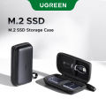 UGREEN M2 SSD Case Storage Case SSD Enclosure Bag Multi-function Storage Data Cable Storage HDD Case Bag Waterproof Travel Storage Package for SSD Case Laptop Accessories EVA+PU Hard Drive Case Bag SGS Certification. 