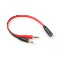 3.5mm Jack Headphone Mic Audio Y Splitter Cable 1 Male to 2 Female with Separate Headset/Microphone Adapter. 