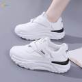 Women's Shoes Trendy Durable Leisure Sneakers for Travel Workout Short Trips White 36. 