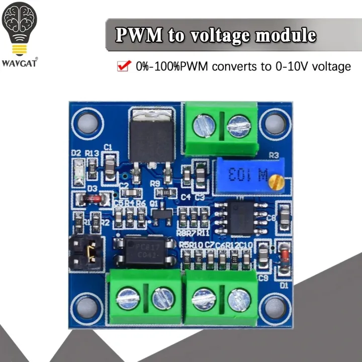 PWM to Voltage Converter Module 0%-100% to 0-10V for PLC MCU Digital to ...