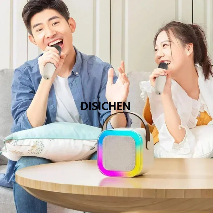 DISICHEN%20K12%20Bluetooth%20Karaoke%20Machine%20Portable%205.3%20PA%20Speaker%20System%20with%202025%201-2%20Wireless%20Microphones%20Home%20Family%20Singing%20Children's%20Gifts%20-%20Image%204
