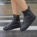 Rain Boots Shoes Protectors Foldable Adults Kids Reusable 1 Pair Rain Shoe Covers for Black 28cm. 