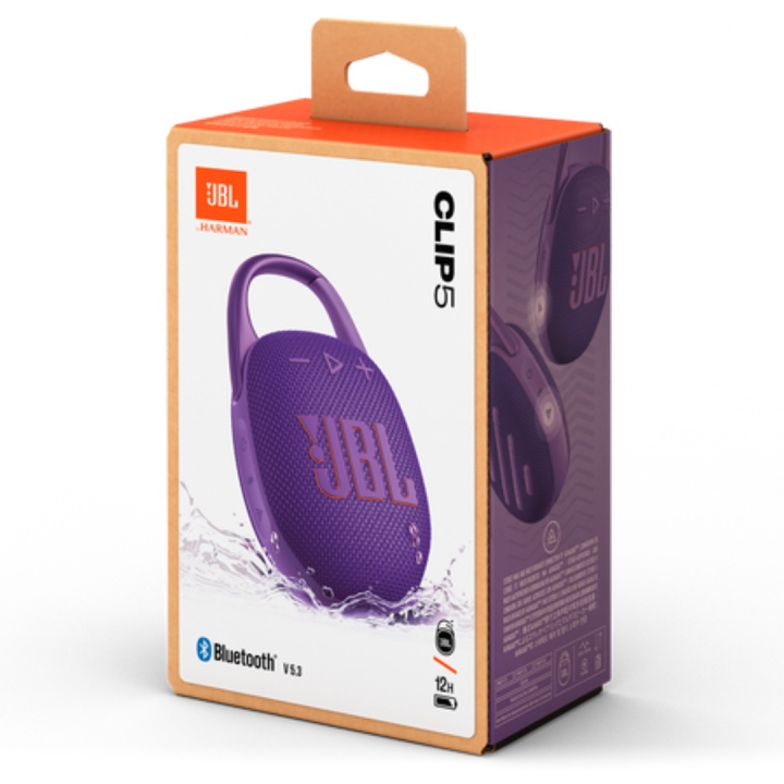JBL Original Clip 5 Portable Bluetooth Speaker  Waterproof, Compact & Durable Mini Bluetooth Speaker Lightweight, Clear Sound, and Deep Bass