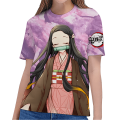 Anime demon slayer T shirt for women 3D printed T shirt o-neck short sleeve loose tops 3XL size female oversized tee top clothes. 