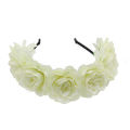Fashion Women Bride Flowers Headband Mexican Style Rose Flower Crown Hairband Ladies Elastic Beach Hair Accessories Headband. 