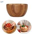 Premium Natural Wooden Salad Bowl Household Kitchen Restaurant Utensils Mixing Fruit Serving Bowls. 